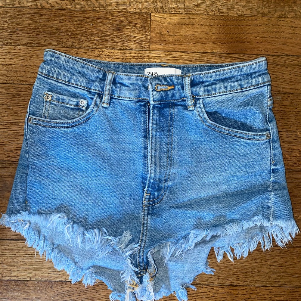 Zara Denim Shorts - High Waisted Cutoff
